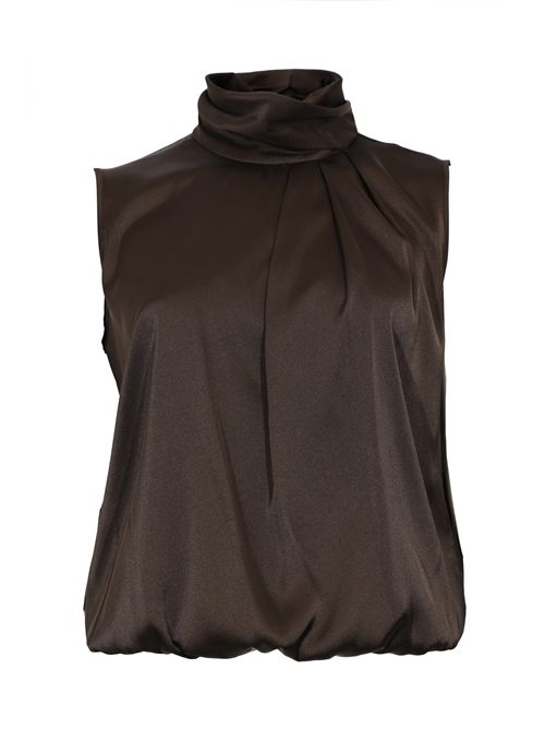 Top in raso fluido con pieghe D. Exterior | 6170320WEN